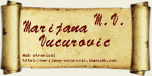 Marijana Vučurović vizit kartica